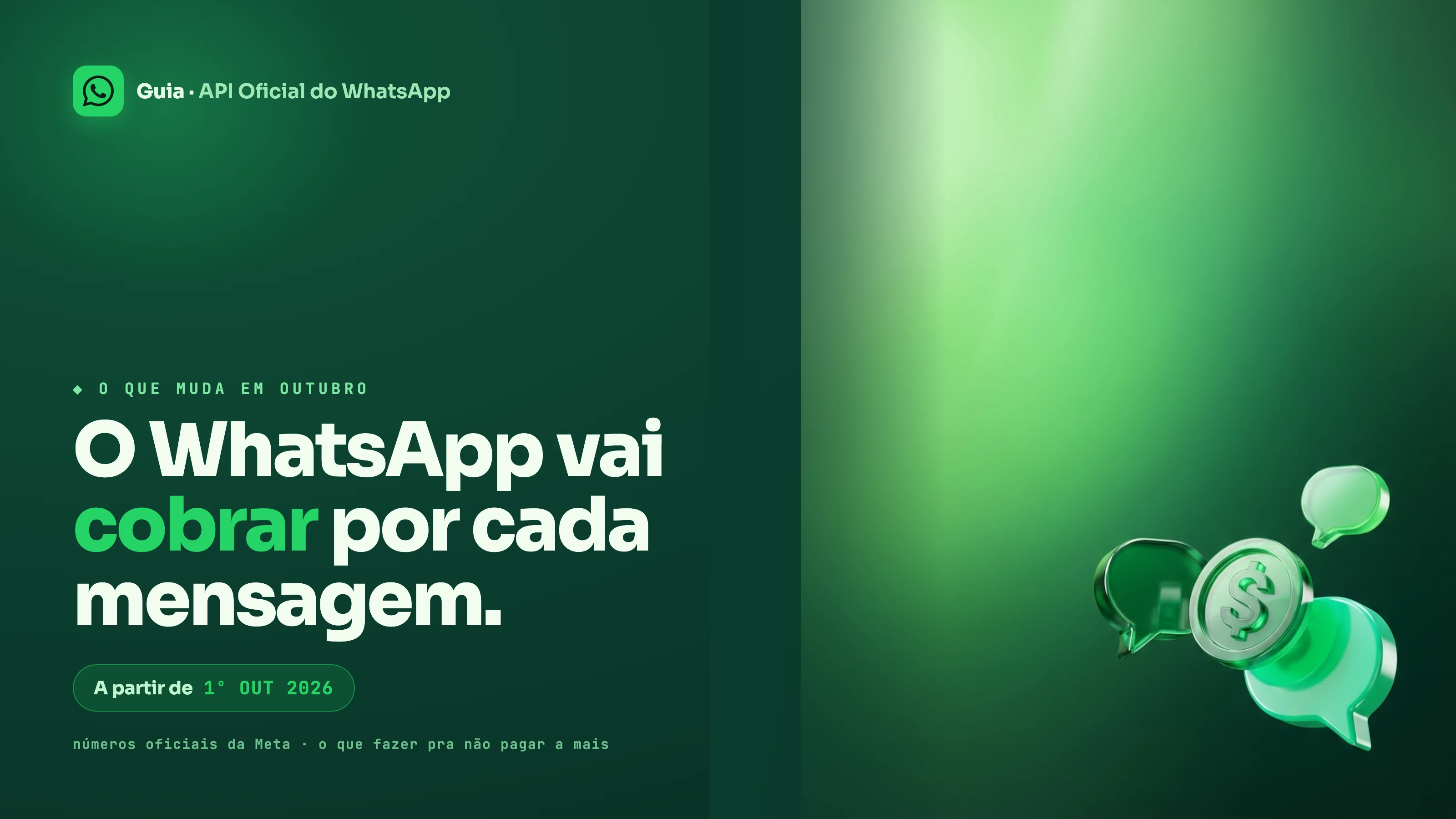 WhatsApp vai cobrar por mensagem a partir de outubro de 2026